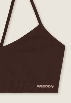 Freddy Top sportivo seamless con spalline incrociate-Donna Fitness|Yoga