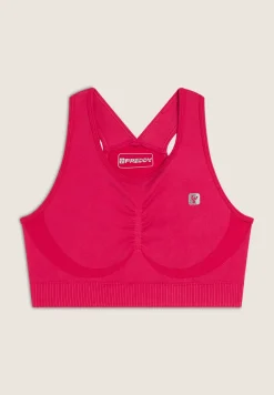 Freddy Top sportivo seamless ice wash con spalline incrociate-Donna Padel|Pilates