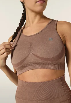 Freddy Top sportivo seamless ice wash con spalline incrociate-Donna Padel|Pilates