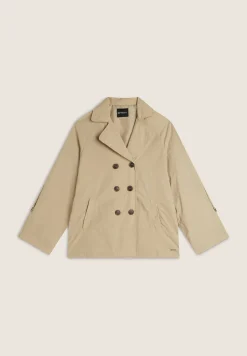 Freddy Trench donna in nylon lunghezza media con maniche ampie-Donna Giacche