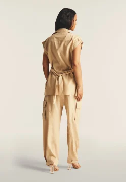 Freddy Trench donna senza maniche con cintura in vita-Donna Giacche