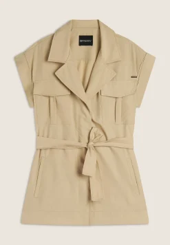 Freddy Trench donna senza maniche con cintura in vita-Donna Giacche