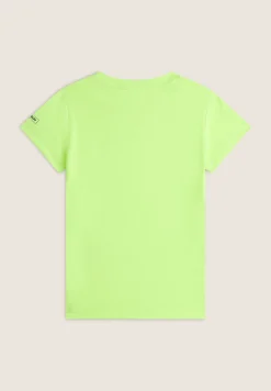 Freddy T-shirt Bambina con Logo e Strass su Cuore e Manica- T-shirts