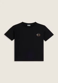 Freddy T-shirt Bambina corta in jersey elasticizzato logo bronzo- T-shirts