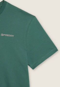 Freddy T-shirt basic in cotone con logo lato cuore-Uomo T-shirts E Polo