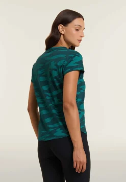 Freddy T-shirt camouflage con maniche ad aletta-Donna Fitness|T-shirts