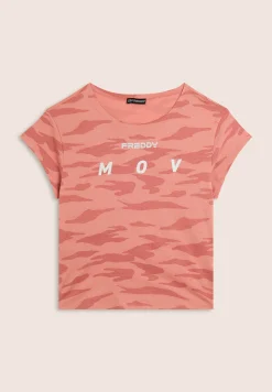Freddy T-shirt camouflage con maniche ad aletta-Donna Fitness|T-shirts