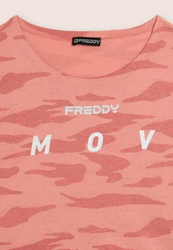 Freddy T-shirt camouflage con maniche ad aletta-Donna Fitness|T-shirts