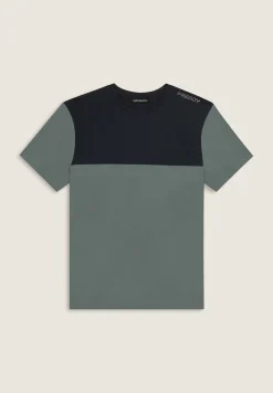 Freddy T-shirt colour block con stampa sulla spalla-Uomo T-shirts E Polo