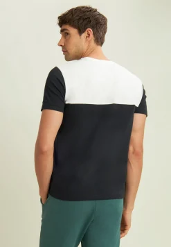 Freddy T-shirt colour block con stampa sulla spalla-Uomo T-shirts E Polo