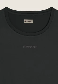 Freddy T-shirt comfort fit con maniche corte in tessuto tecnico-Donna Padel|Pilates