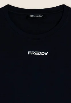 Freddy T-shirt comfort fit in jersey elasticizzato con logo-Donna T-shirts