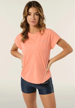 Freddy T-Shirt comfort in Tessuto tecnico con bordature a contrasto-Donna Padel|Pilates