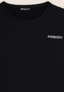 Freddy T-Shirt comfort in Tessuto tecnico con bordature a contrasto-Donna Padel|Pilates