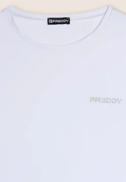 Freddy T-Shirt comfort in Tessuto tecnico con bordature a contrasto-Donna Padel|Pilates
