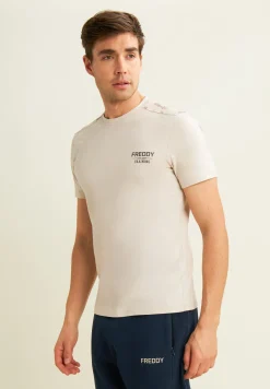 Freddy T-shirt con inserti camouflage e logo sul cuore-Uomo T-shirts E Polo