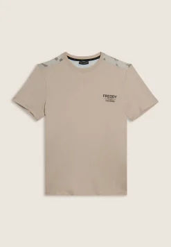 Freddy T-shirt con inserti camouflage e logo sul cuore-Uomo T-shirts E Polo