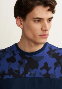 Freddy T-shirt con Inserto Camouflage-Uomo T-shirts E Polo