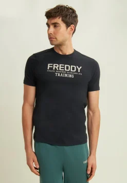 Freddy T-shirt con logo centrale e dettaglio camouflage-Uomo T-shirts E Polo