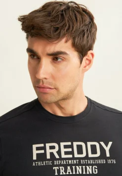 Freddy T-shirt con logo centrale e dettaglio camouflage-Uomo T-shirts E Polo