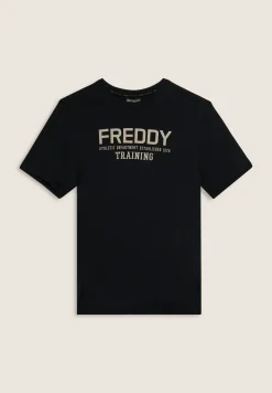 Freddy T-shirt con logo centrale e dettaglio camouflage-Uomo T-shirts E Polo