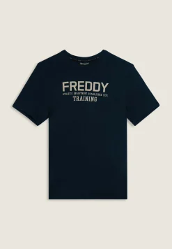 Freddy T-shirt con logo centrale e dettaglio camouflage-Uomo T-shirts E Polo