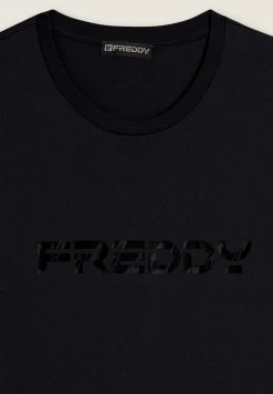 Freddy T-shirt con logo sfumato stampato al centro-Uomo T-shirts E Polo