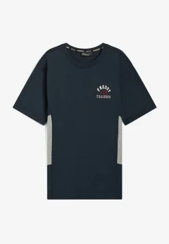 Freddy T-shirt con piccola stampa college e inserti mélange-Uomo T-shirts E Polo