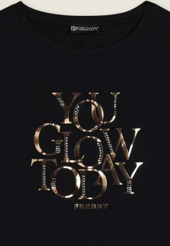 Freddy T-shirt con strass “You Glow Today”-Donna T-shirts