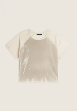 Freddy T-shirt corta con paillettes sul fronte-Donna Ginnastica|T-shirts