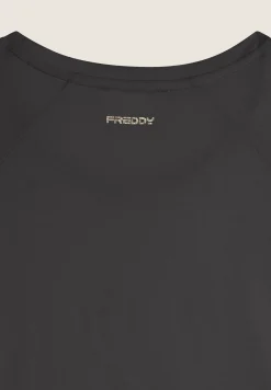 Freddy T-shirt corta con paillettes sul fronte-Donna Ginnastica|T-shirts