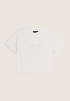 Freddy T-shirt Cropped girocollo fit comfort con ricamo-Donna T-shirts