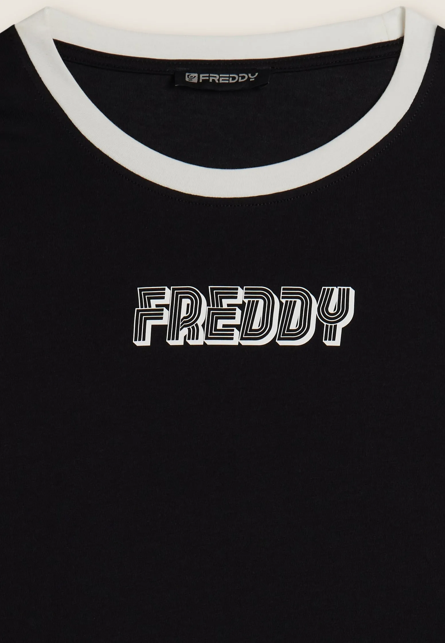 Freddy T-shirt cropped 2-in-1 bicolore-Donna T-shirts