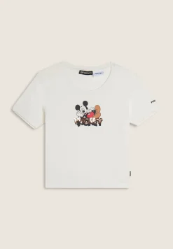Freddy T-shirt cropped slim fit Mickey Mouse-Donna T-shirts