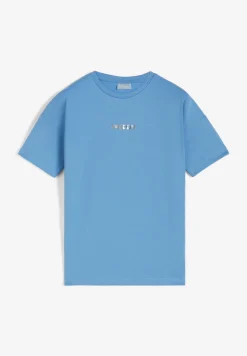 Freddy T-shirt da bambina in cotone elasticizzato con logo argento- T-shirts