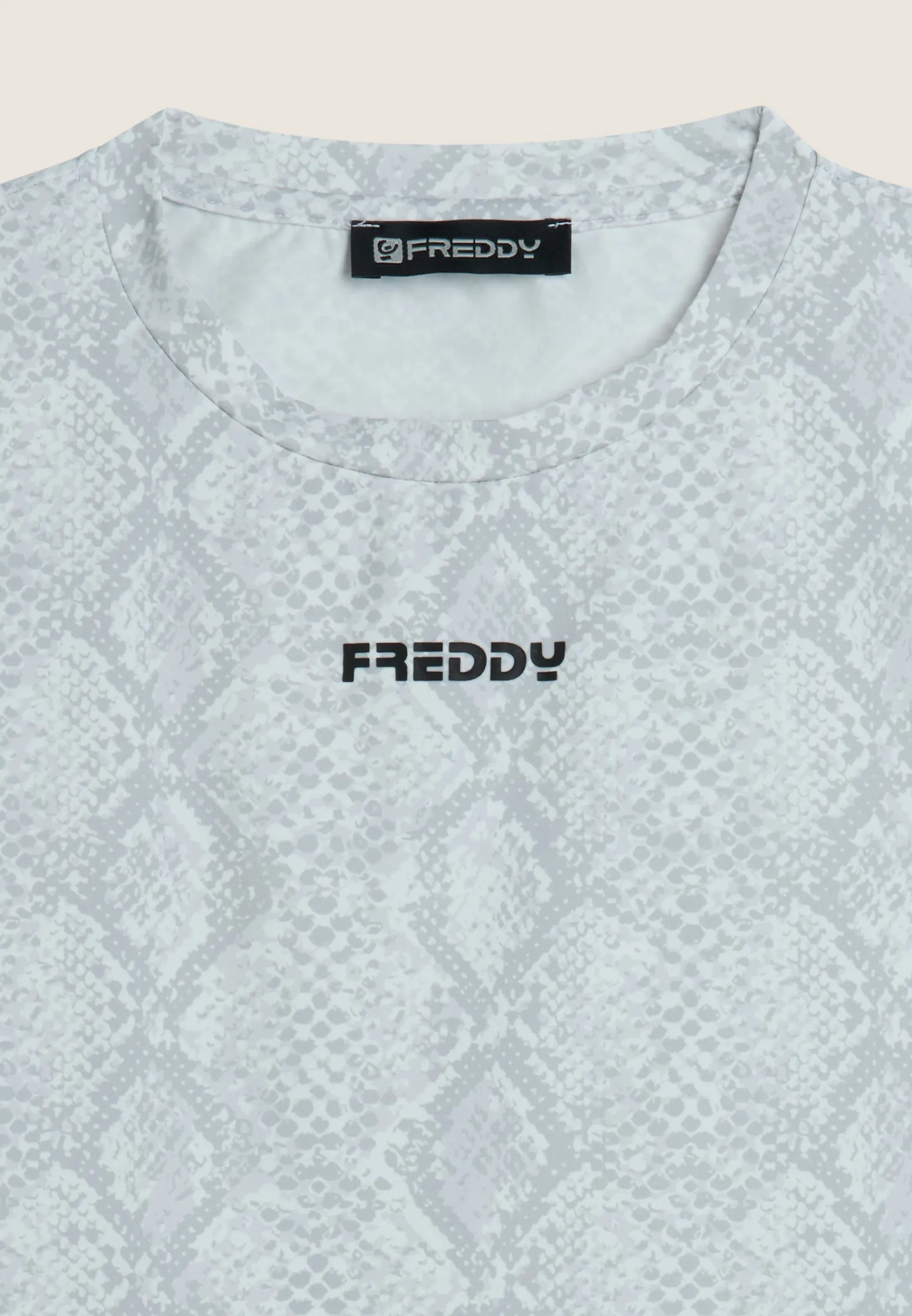 Freddy T-shirt da donna in jersey fantasia pitonata-Donna T-shirts