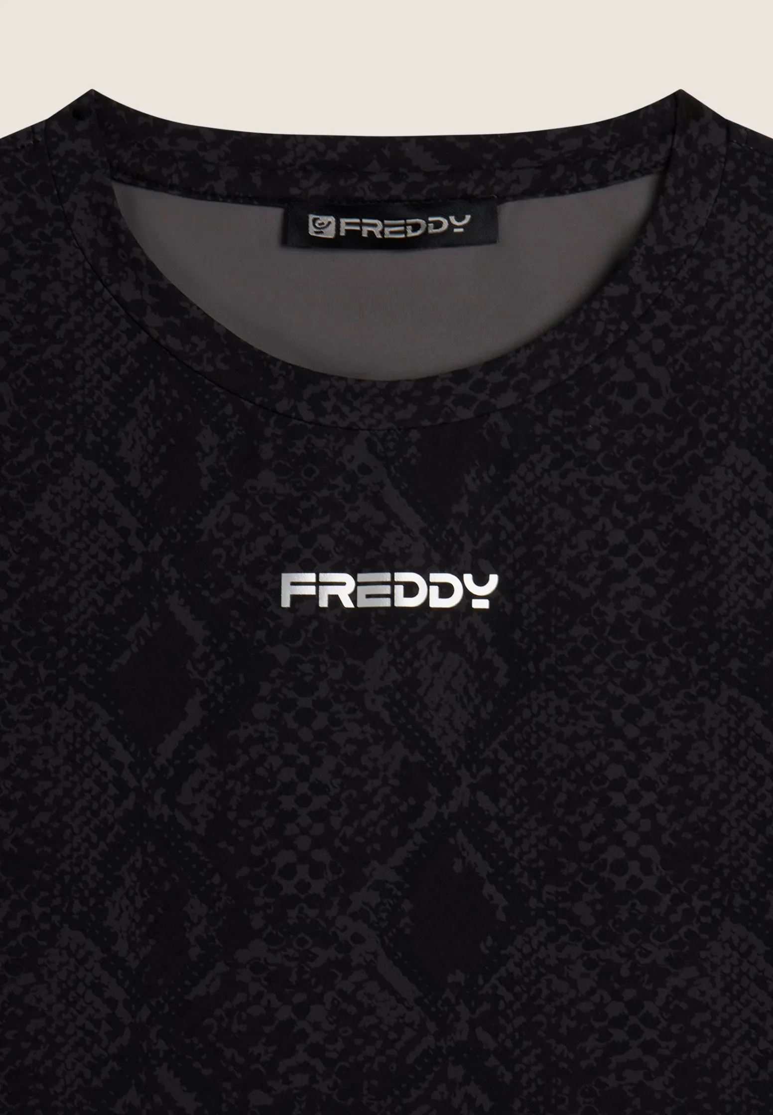 Freddy T-shirt da donna in jersey fantasia pitonata-Donna T-shirts