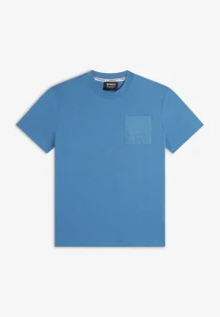 Freddy T-shirt da uomo in jersey con taschino e stampa in tono-Uomo T-shirts E Polo