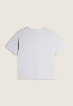 Freddy T-shirt donna comfort fit corta con stampa e spacchi-Donna Fitness|T-shirts