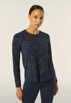 Freddy T-shirt donna comfort fit manica lunga con stampa floreale-Donna Pilates|Ginnastica