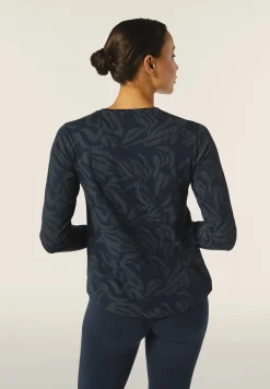Freddy T-shirt donna comfort fit manica lunga con stampa floreale-Donna Pilates|Ginnastica