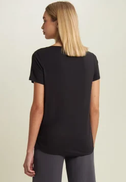 Freddy T-shirt donna con grafica in strass e logo sul fondo-Donna T-shirts