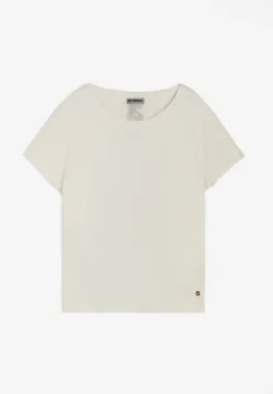Freddy T-shirt donna con inserto posteriore stampa tropical-Donna T-shirts