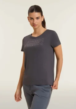 Freddy T-shirt donna con logo strass e glitter-Donna T-shirts