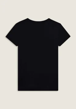 Freddy T-shirt donna con mini spacchi laterali e logo in strass-Donna Ginnastica|T-shirts