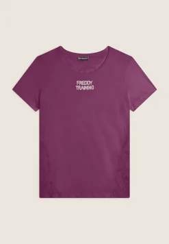 Freddy T-shirt donna in jersey con retro fantasia paisley-Donna Ginnastica|T-shirts
