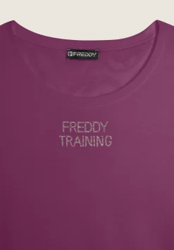 Freddy T-shirt donna in jersey con retro fantasia paisley-Donna Ginnastica|T-shirts