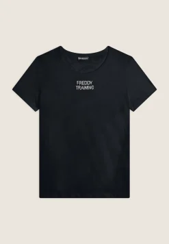 Freddy T-shirt donna in jersey con retro fantasia paisley-Donna Ginnastica|T-shirts