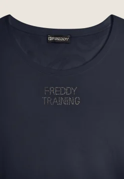 Freddy T-shirt donna in jersey con retro fantasia paisley-Donna Ginnastica|T-shirts