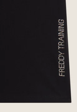 Freddy T-shirt donna in jersey con dettagli paisley-Donna Ginnastica|T-shirts